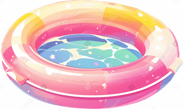summer inflated pool PNG, SVG