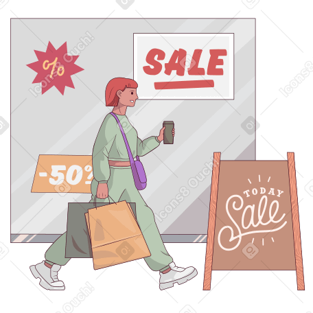 Successful sale Illustration in PNG, SVG