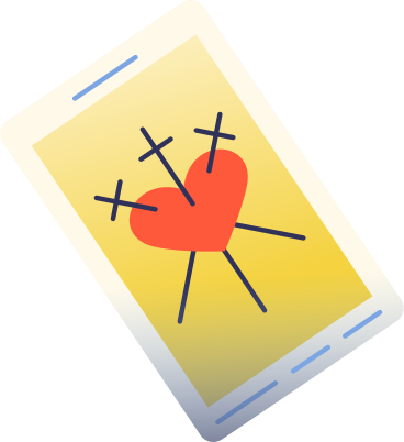 tarot card with heart PNG, SVG