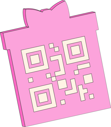 Geschenkform mit qr-code PNG, SVG