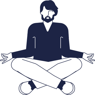 meditating man PNG, SVG