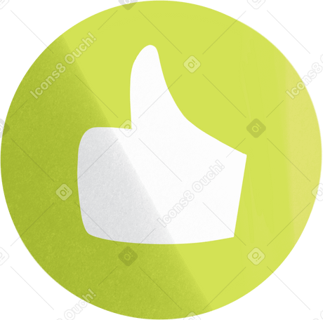 green icon thumbs up в PNG, SVG