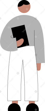 young man with a folder in his hands PNG, SVG