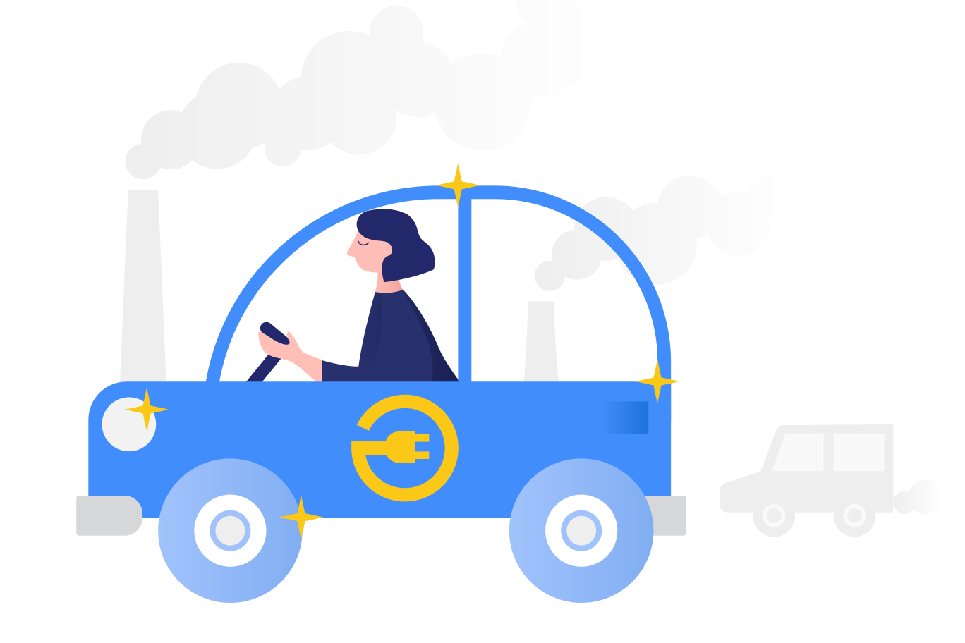 電気自動車 のpngとsvgでのイラスト