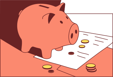 frame with piggy bank PNG, SVG