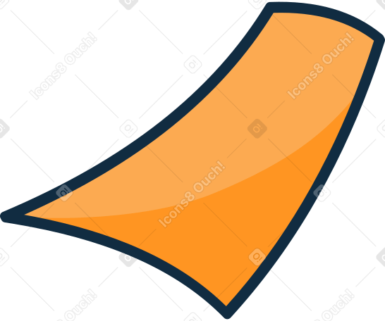 orange piece of confetti PNG, SVG