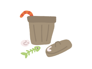 Trash can with garbage lying around PNG, SVG