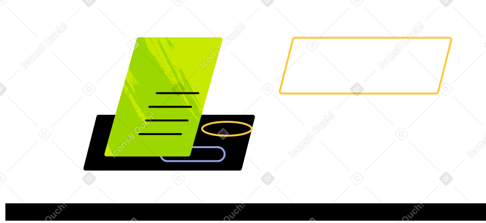 planning board with notes PNG, SVG