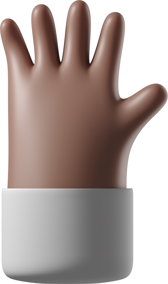 hand with fingers splayed Illustration in PNG, SVG