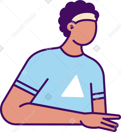 Homme au bras plié PNG, SVG