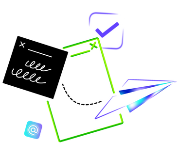 Sending emails, paper plane and note PNG, SVG