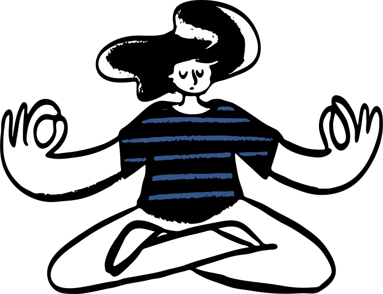 Illustration clipart méditer aux formats PNG, SVG