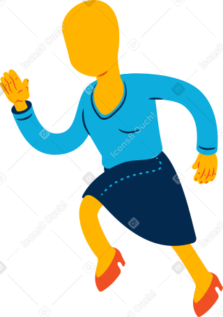 Ilustraciones mujer corriendo en PNG y SVG