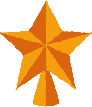 Верхняя звезда дерева в PNG, SVG