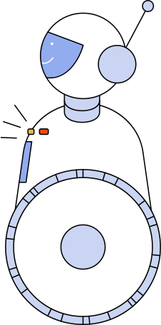 smiling robot Illustration in PNG, SVG
