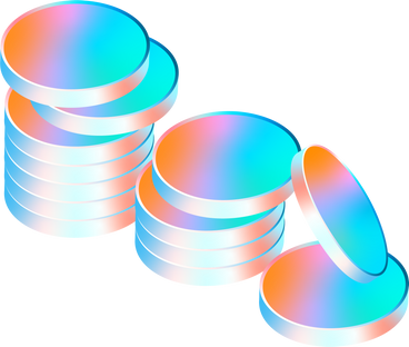 three stacks of coins PNG, SVG