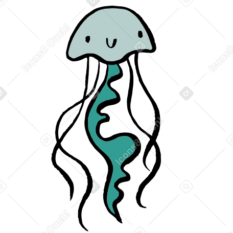 jellyfish Illustration in PNG, SVG