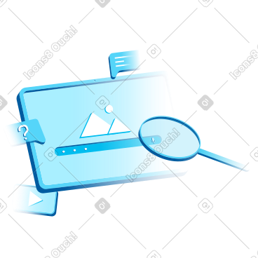 Searching for information online on tablet PNG, SVG