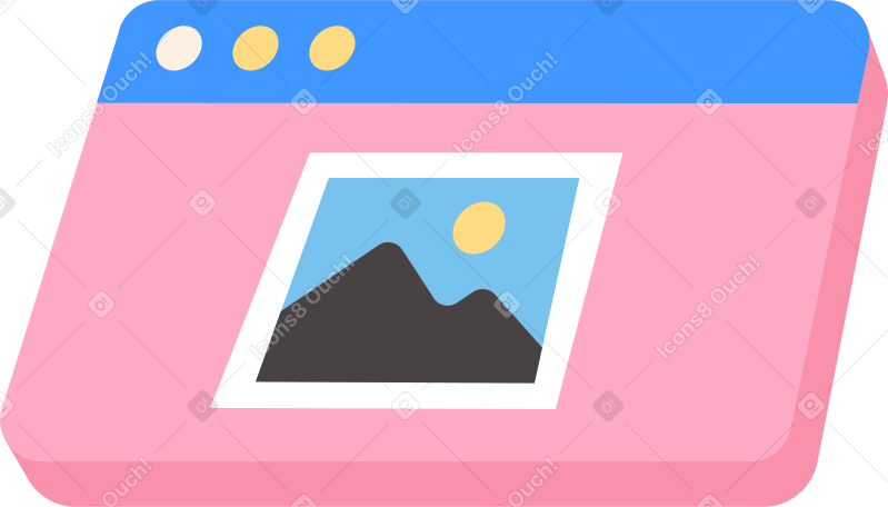 Browserfenster mit bild PNG, SVG