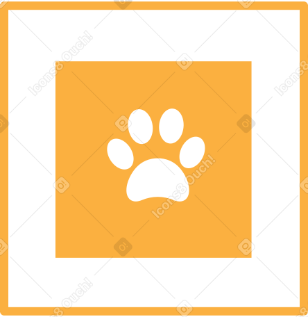 Картина с отпечатком собачьей лапы в PNG, SVG