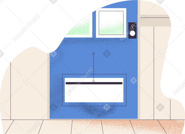 floor and door Illustration in PNG, SVG