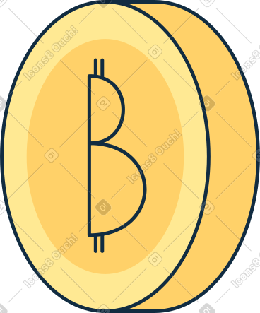 Bitcoin cryptocurrency PNG, SVG