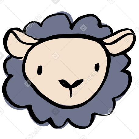 sheep's head PNG, SVG