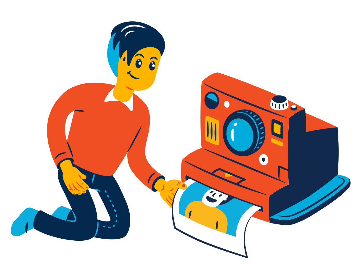Illustration Imprimer une photo aux formats PNG, SVG