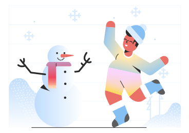 Playing in snow PNG、SVG