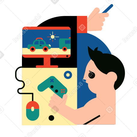 Computer games Illustration in PNG, SVG