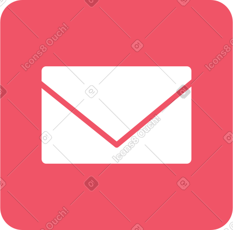 red square mail icon PNG, SVG