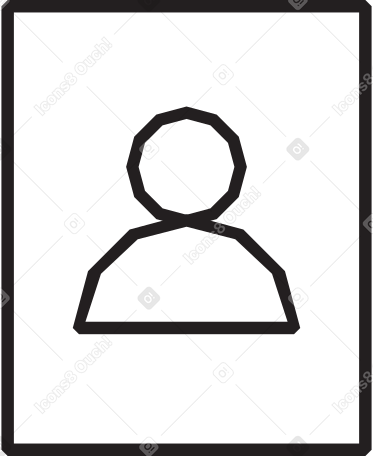 square icon with man Illustration in PNG, SVG