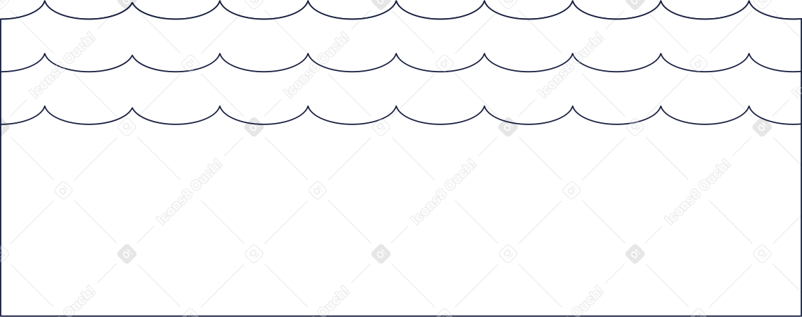 Ilustração animada de linha do mar em GIF, Lottie (JSON), AE