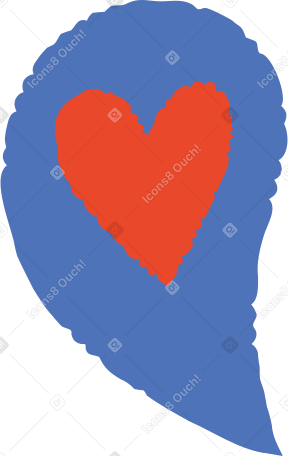 balão de fala com coração PNG, SVG