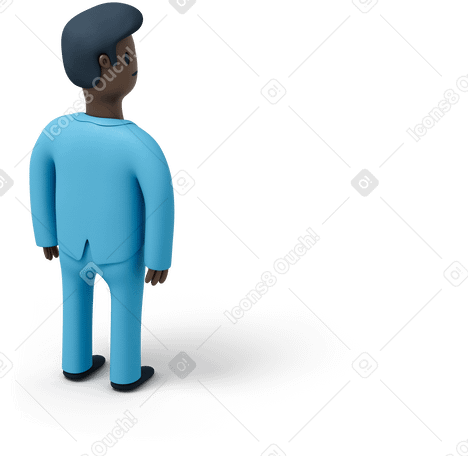 3D man standing Illustration in PNG, SVG