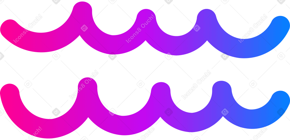 two waves PNG, SVG