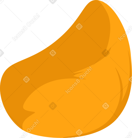 soft chair bag side view Illustration in PNG, SVG