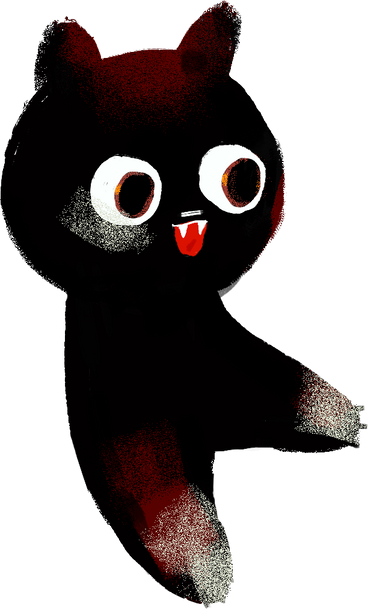 Black kitten PNG, SVG
