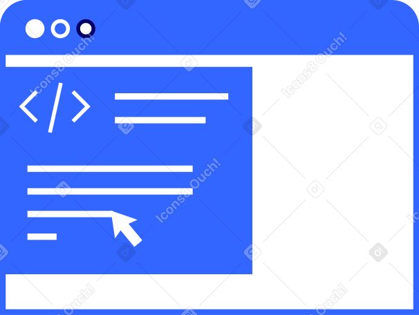 background browser window with code Illustration in PNG, SVG