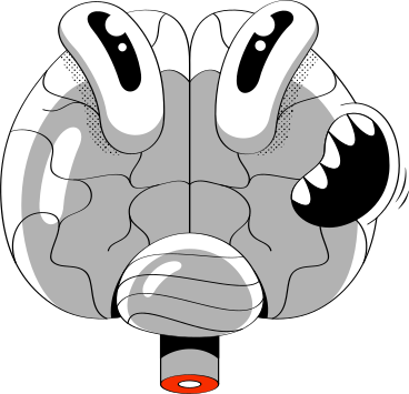 living brain looks up PNG, SVG