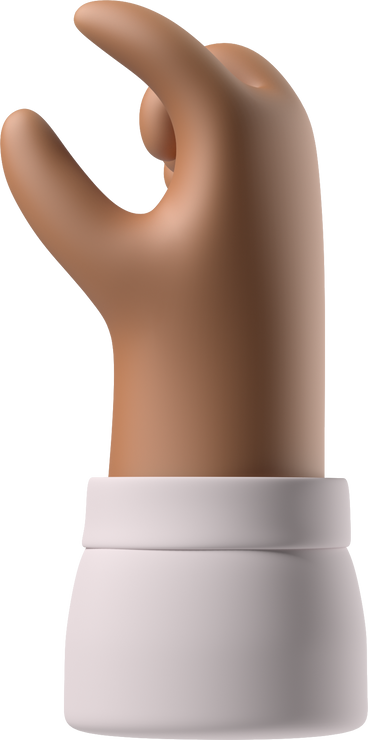 Pelle marrone che pizzica la mano PNG, SVG