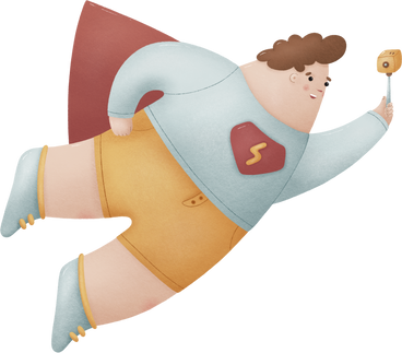 superman smiling with a video camera PNG, SVG