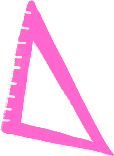 Pink set square PNG、SVG