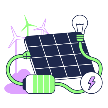 Produire de l'énergie verte à partir de panneaux solaires PNG, SVG