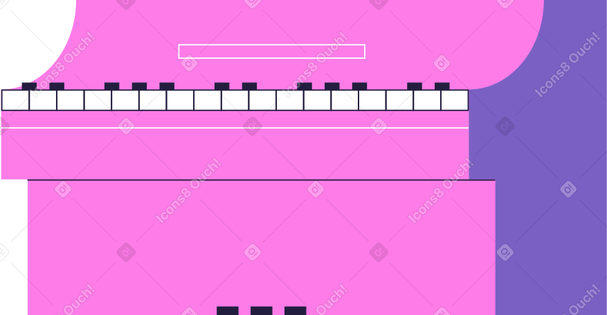 piano Illustration in PNG, SVG