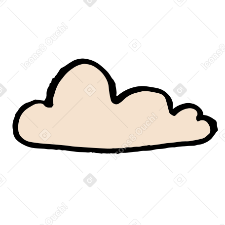 베이지색 구름 PNG, SVG