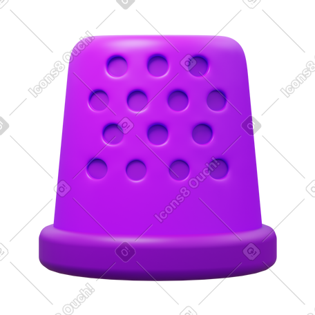 3D thimble PNG, SVG