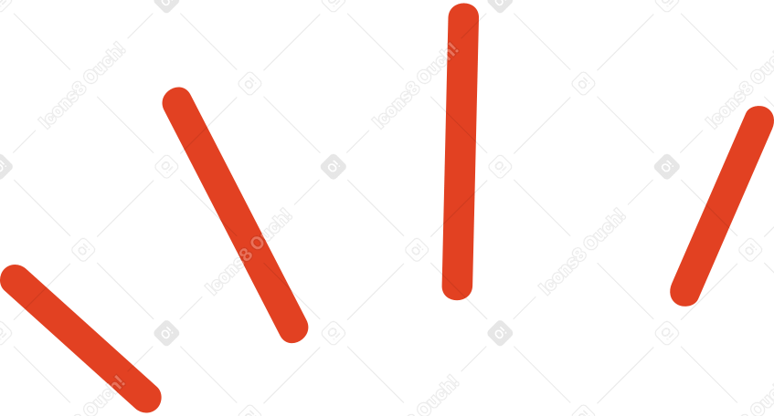 Quattro linee rosse PNG, SVG