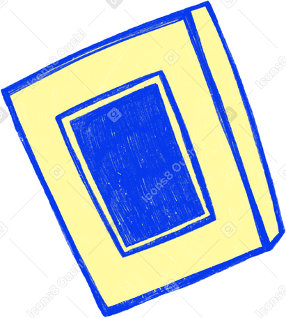 yellow book with blue cover Illustration in PNG, SVG