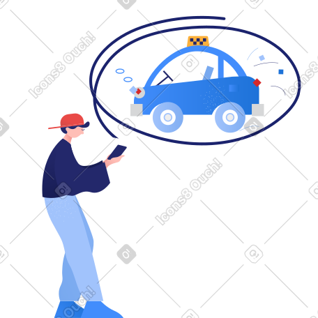 等待出租车 PNG, SVG